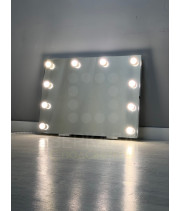 Гримерное зеркало настенное без рамы 60x80 с LED лампами премиум